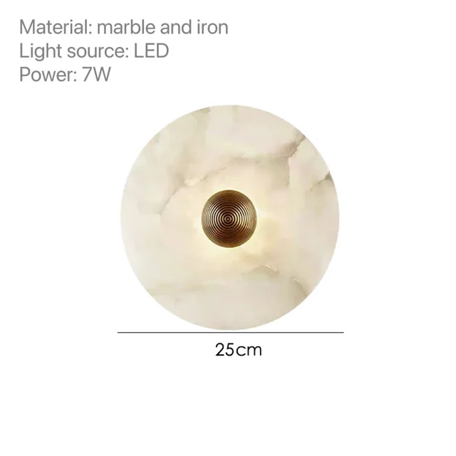 Luminária LED Moderna De Mármore Nórdico
