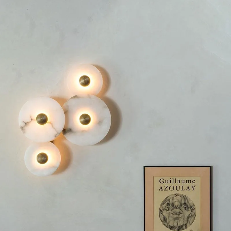 Luminária LED Moderna De Mármore Nórdico