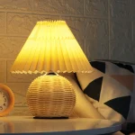 Abajur Plissado Rattan - Imagem 2