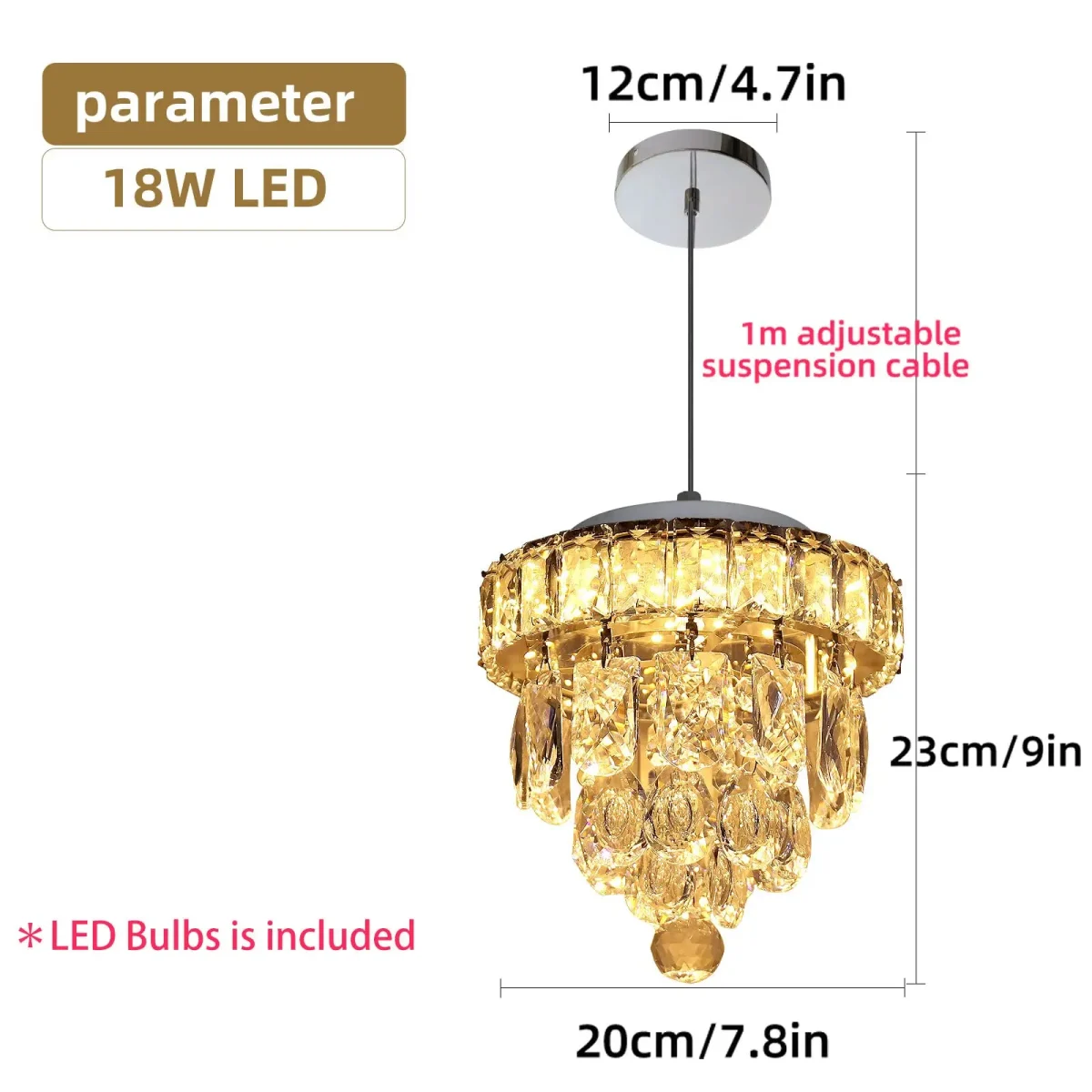 Kf S2b5c46990a3942a19e9c0d4a7187207c5 Mini Candelabro De Cristal Cromado Teto Pingente Lumin Rias Led Crystal Flush Mount Luz Regul Vel