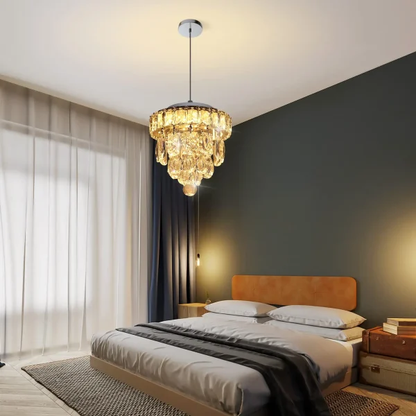 Kf Sbe07fe1025f144bcb9a998e09d68c61ei Mini Candelabro De Cristal Cromado Teto Pingente Lumin Rias Led Crystal Flush Mount Luz Regul Vel