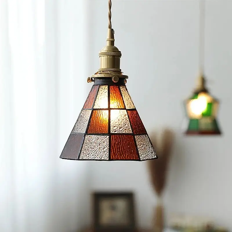 Lustre de Vidro Industrial Retro