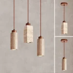 Pendente de Mármore Amarelo Wabi-Sabi