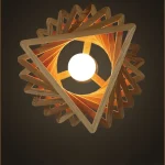 Lustre Triangular de Madeira - Imagem 3