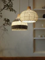 Luminária Pendente de Rattan Vintage - Imagem 6