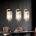 Pendente Luxo Vidro Dourado - Imagem 3