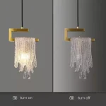 Pendente Luxo Vidro Dourado - Imagem 4