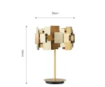 Abajur Contemporâneo 2024/2025 Design 3D Aço Inoxidável Dourado - Imagem 4