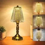 Abajur Dourado De Toque Sem Fio USB - Imagem 3