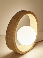 Abajur Natural Rústico Com Acabamento Pedra - Imagem 4