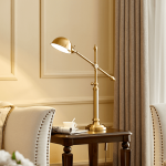Luminária mesa dourado americano - Imagem 3