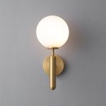 Arandela bola de vidro e luz de led
