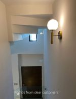 Arandela bola de vidro e luz de led - Imagem 3