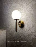 Arandela bola de vidro e luz de led - Imagem 2