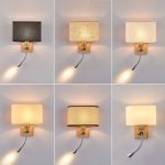 Arandela cúpula tecido led leitura