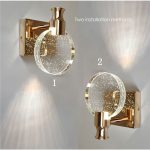 Arandela de vidro e luz de led