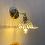 Arandela dourada art decor de vidro - Imagem 2