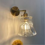 Arandela dourada art decor de vidro - Imagem 3