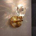 Arandela dourada cristal K9