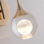 Arandela dourado vidro gota - Imagem 3