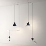 Arandela/Pendente fio longo design geométrico