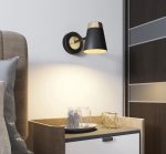 Arandela preto e dourado e luz led - Imagem 3