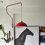 Arandela vermelho braço oscilante - Imagem 4