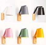 Arandela vintage cone base madeira