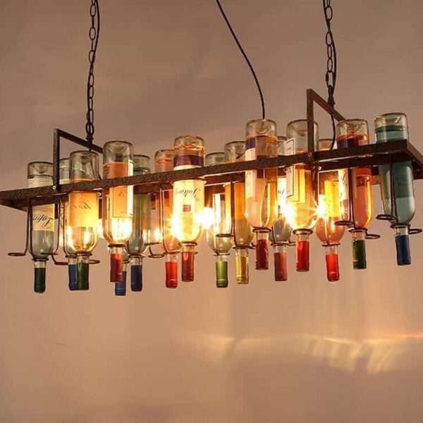 Lustre bar industrial garrafa