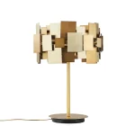Abajur Contemporâneo 2024/2025 Design 3D Aço Inoxidável Dourado - Imagem 2