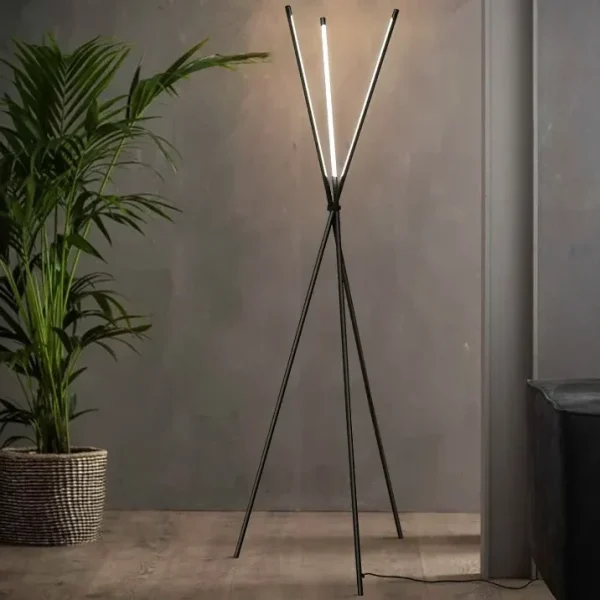 Luminária Chão Minimalista Barra Linear Tubular
