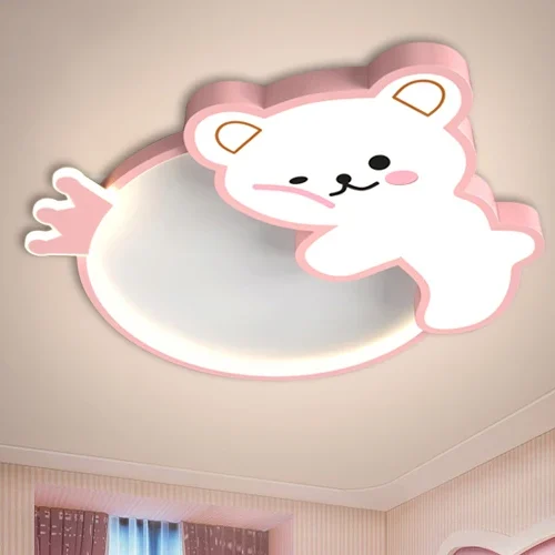 Luminária Sobrepor Infantil Urso Com Luz Led