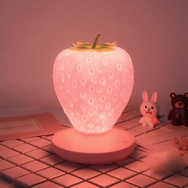 Luminária mesa morango led usb