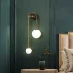 Luminária Arandela Moderna Dourado Com Bola De Vidro Modelo 2024/2025 - Imagem 3