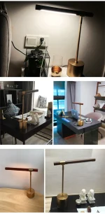 Luminária de Mesa Minimalista Dourada - Imagem 4