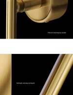 Luminária minimalista tubo dourado led - Imagem 3