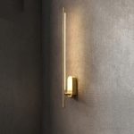 Luminária minimalista tubo dourado led - Imagem 2