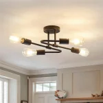 Luminária Moderna Preto De Ferro Forjado Design Nórdico - Imagem 3