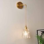 Luminária parede pendente de vidro