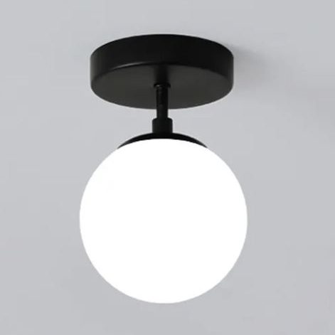 Plafon bola vidro branco