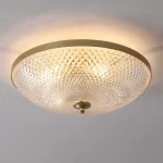 Luminária Sobrepor Americano Cobre e Vidro Crack Art Modelo 2024/2025