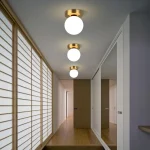 Luminária Sobrepor Bola Vidro Branco Fosca Modelo 2024/2025 - Imagem 3