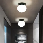Luminária Sobrepor Bola Vidro Branco Fosca Modelo 2024/2025 - Imagem 4