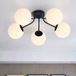 Luminária Sobrepor Bolas Vidro Brancas
