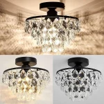 Luminária Sobrepor Estilo Francês Redonda Cristal K9 Modelo 2024/2025 - Imagem 4