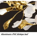 Luminária Sobrepor Folha De Ginkgo Acrílica 2024/2025 - Imagem 3