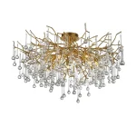 Luminária Sobrepor Forma De Galho De árvore Com Gota Cristal K9 - Imagem 4