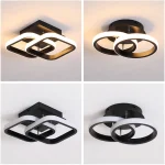 Luminária Sobrepor Minimalista Simples LED Anéis Lâmpada - Imagem 3