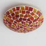 Luminária Sobrepor Plafon Tiffany Vidro Mosaico Modelo 2024/2025 - Imagem 2