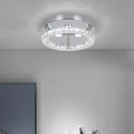 Luminária Sobrepor Sofisticada Cromado e Cristal K9 Translúcido Modelo 2024/2025 - Imagem 2